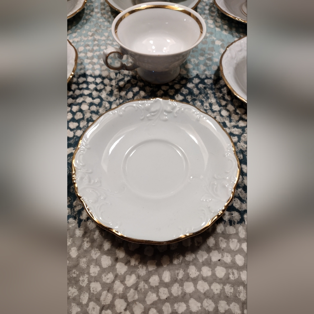 6 Casa Oro Pattern China Tea Cup and Saucer sets by Wawel China - Picture 4 of 8